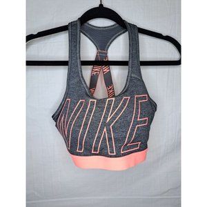 Nike Medium Support Bra Logo Cross Back Gray/Pink 938823-091